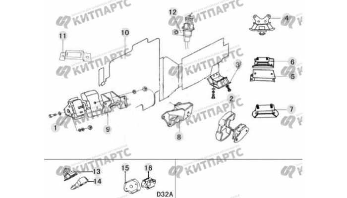 Подушки двигателя,КПП Great Wall Deer