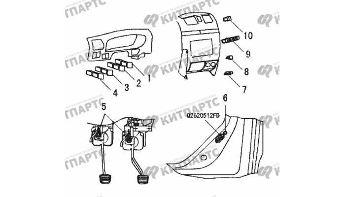 Кнопки включения освещения Great Wall Wingle 3